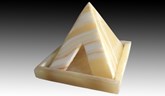 Alabaster Pyramid Candle Holder